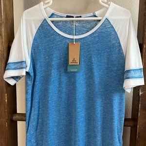 NWT Prana Women’s Cleo Tee Shirt - Vortex Blue